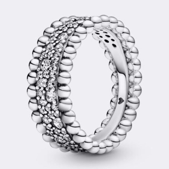 Pandora Jewelry - Pandora Beaded Pave Band Ring